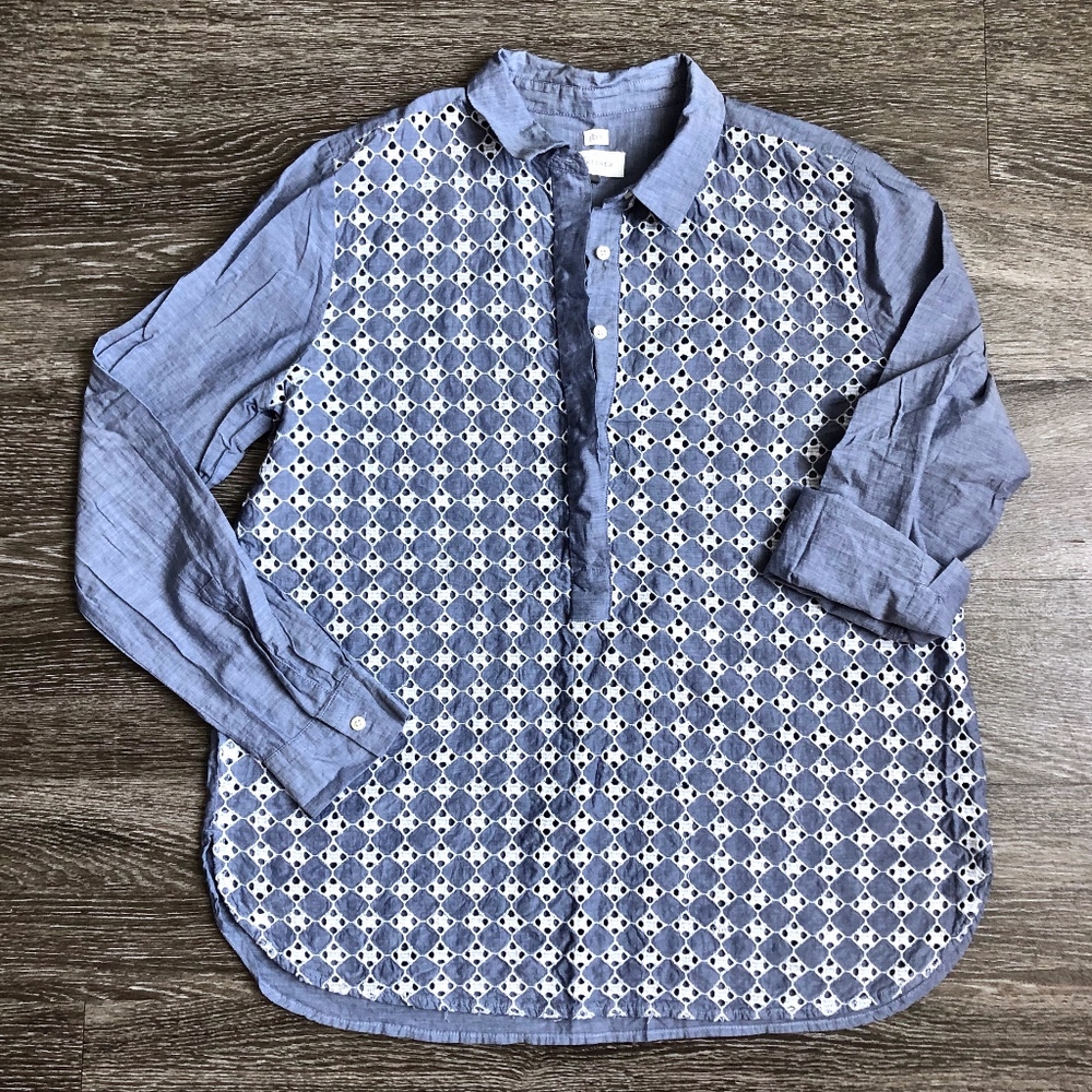 NEW ANN TAYLOR LOFT Softened Denim/Jean Shirt